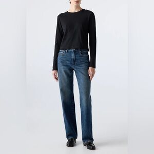 AMO Dark Blue Straight Leg Jeans